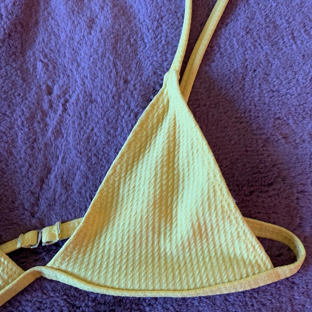 Size Small Ribbed Yellow Micro Swim Set - Picture 6 of 13